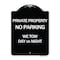 Signmission Private Property No Parking We Tow Day or Night Heavy-Gauge Aluminum Sign, 24" x 18", BW-1824-24620 A-DES-BW-1824-24620 - alternate 1